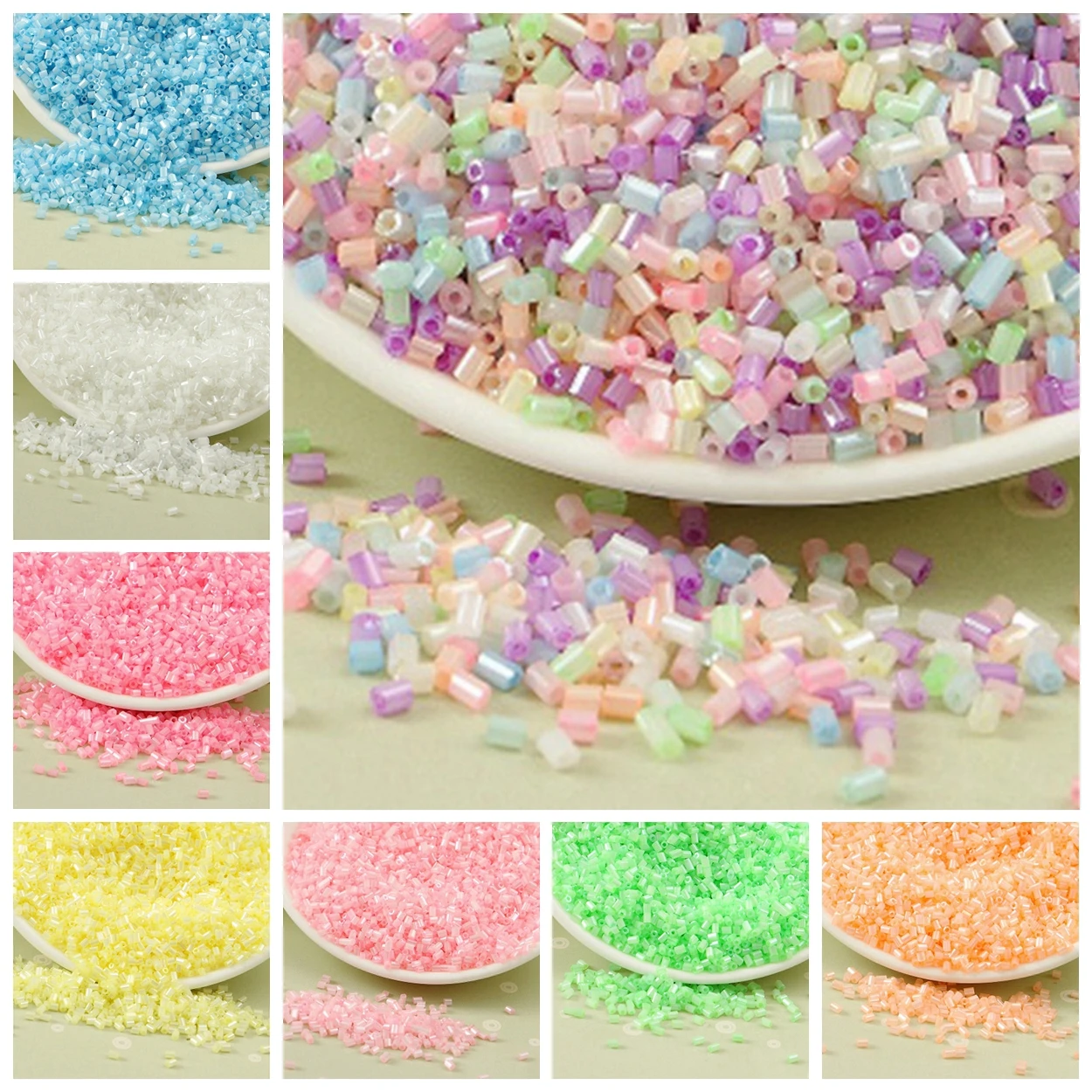 

2x3 мм трубчатые стеклянные бусины россыпью для изготовления ювелирных изделий