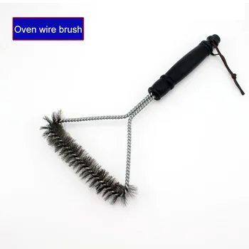 

Outdoor Barbecue Brush 12 Inch Three Side Steel Wire Barbecue Cleaning Brush Barbecue Brush Kitchen Gadgets Accessories