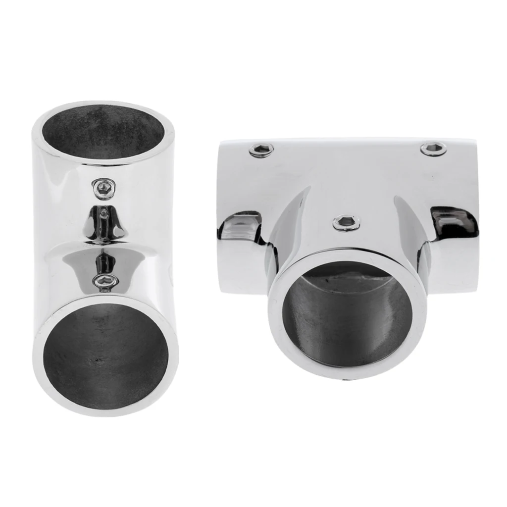 Stainless Steel Marine Boat Hand Rail Fitting Tee with 1