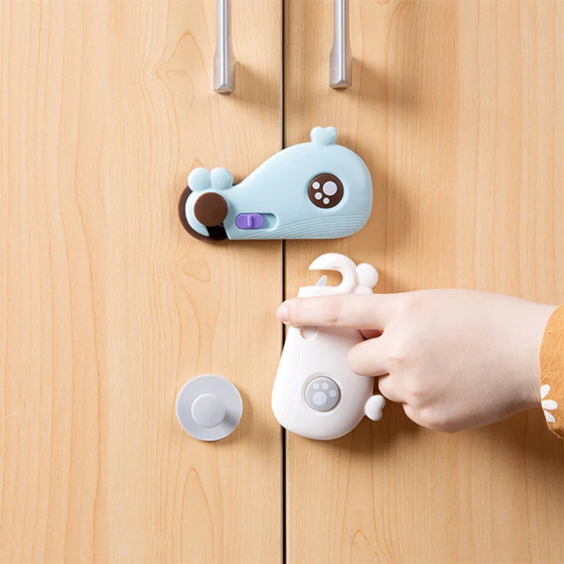 

Cabinet door whale child lock multi-function baby anti-pinch security lock baby protection supplies drawer safety buckle