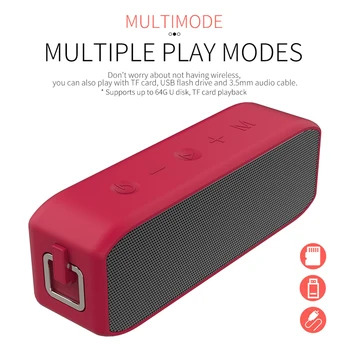 

Waterproof Bluetooth Speaker Bass Loudspeaker Support J5 Portable FM AUX TF USB for Music Lovers Playing Accessories