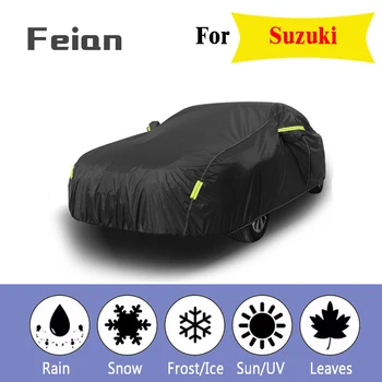 

Full Car Cover Outdoor Waterproof Sun Acid Rain Snow Protection UV Car Umbrella black auto cover SUV Sedan Hatchback for Suzuki