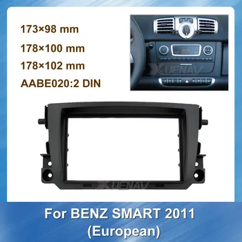 

2Din Car Frame for Benz Smart European 2011 Autoradio Stereo Panel Dash Mount Trim Installation Kit Multimedia for Benz fascia