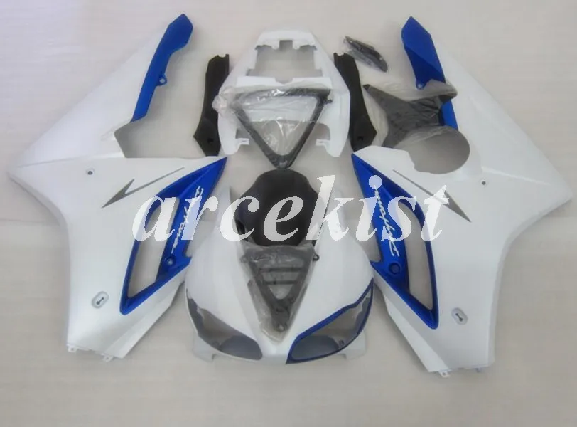 ABS литья под давлением мотоцикл обтекатели комплект подходит для Triumph Daytona 675R 675 2006 2007 2008 06 07 08 белый синий