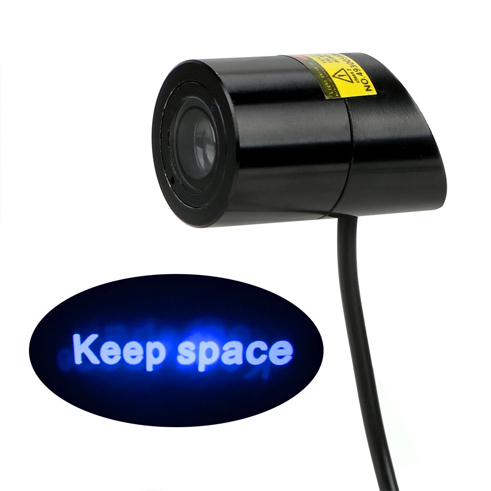 keep space FORAUTO автомобильный Светодиодный проекционный фонарь Предупреждение лазерный задний логотип проектор Авто тормоз парковочная Лампа Стоп держать пространство Знак автомобиль-Стайлинг - Испускаемый цвет: keep space