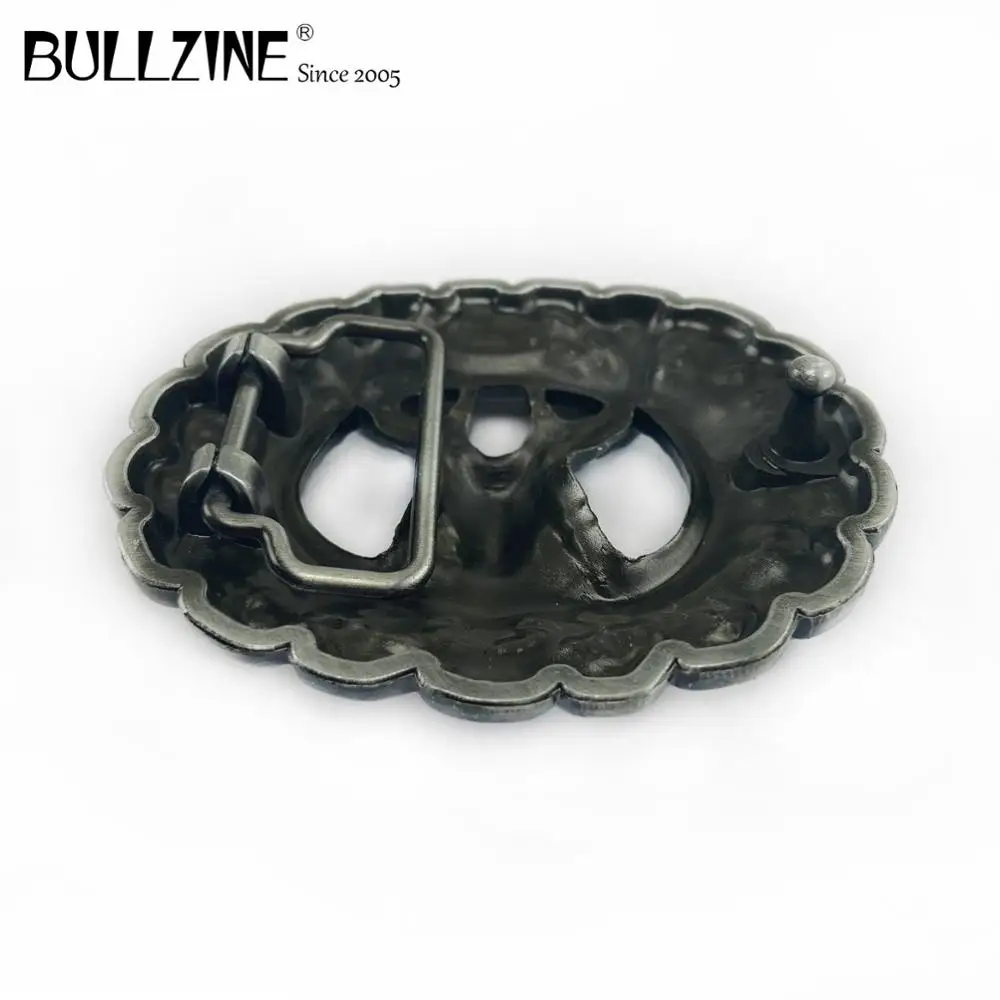 Оптовая продажа пряжка для ремня Bullzine в виде оленя с оловянной отделкой подходит