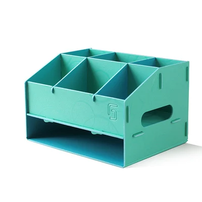 Настольная Подарочная коробка для хранения DIY, для путешествий, бизнеса, моющаяся, косметическая, для общежития, ванной комнаты, для макияжа, для раковины, для офиса, для хранения, цветная - Цвет: 02