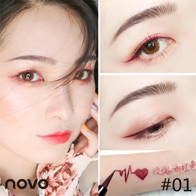 NOVO Cosmetics 6 Color Liquid Eyeliner Pencil Eye Makeup Long Lasting Waterproof Colorful Eye Liner Pen NOVO Cosmetics 6 Color Liquid Eyeliner Pencil Eye Makeup Long Lasting Waterproof Colorful Eye Liner Pen
