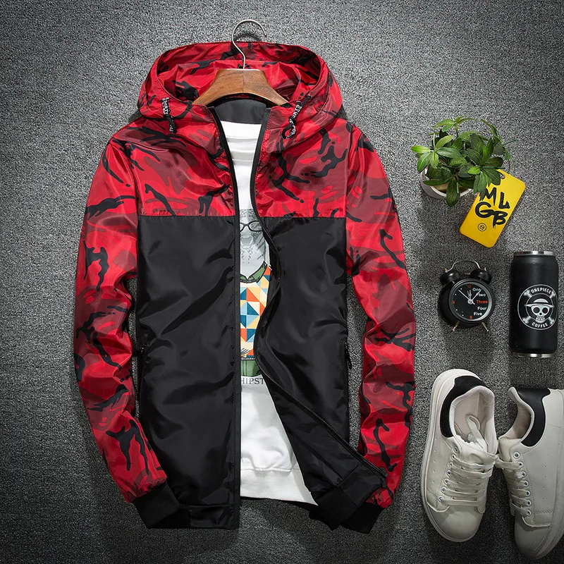 

New Style 2018 Autumn Western Style Hooded Camouflage Jacket Men's Fashion Men Jacket