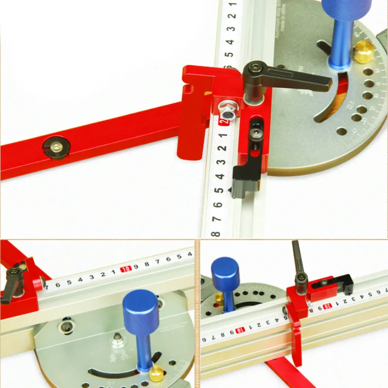 Алюминий угол торцовочный станок сборки линейка; Деревообработка Инструмент 400 мм алюминиевый забор с метрической шкалой для Круглопильный Станок фрезерный станок