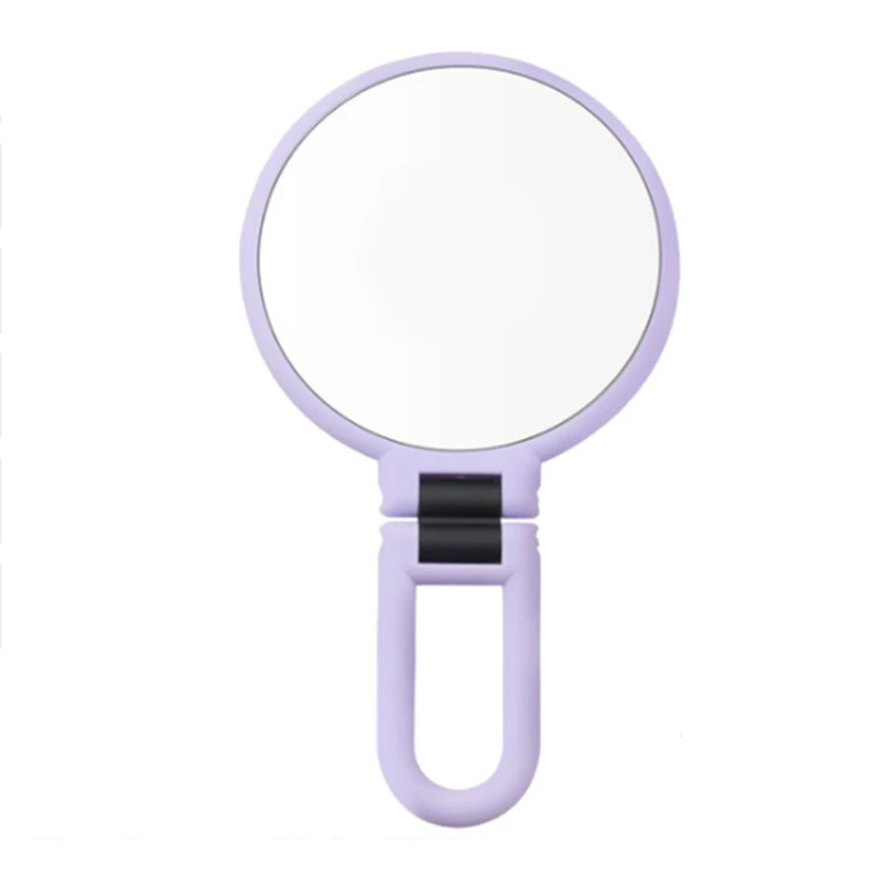 Purple 10X увеличительное косметическое зеркало со светодиодной блокировкой на присоске, яркий рассеянный светильник, вращающийся на 360 градусов, косметический макияж - Цвет: Purple