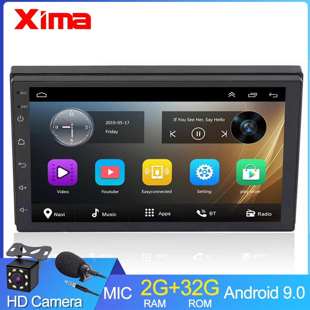 XIMA Android9.0 2Din Car Radio Multimedia Player " Universal RAM2G GPS Navigation Audio Player For Nissan Toyota Hyundai Polo