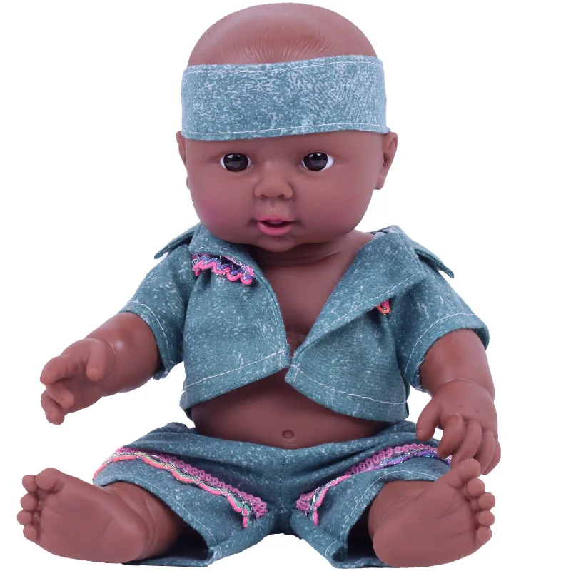 Черная Кукла Reborn Toys 30 см силиконовая пупи африканская кукла для малышей