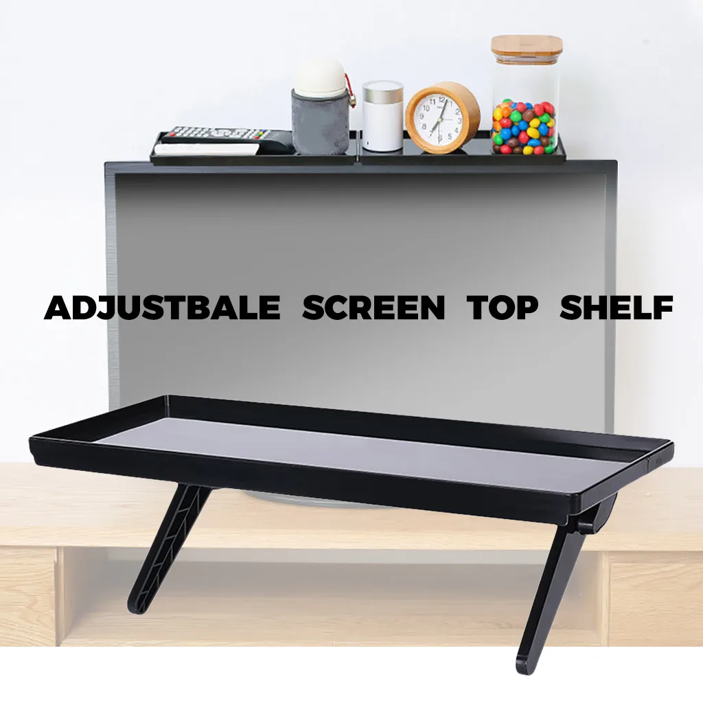 

Computer Monitor Riser Desktop Stand ABS TV Rack Display Shelf Storage Desk Plastic Organizer Desktop Home Office Screen Shelf