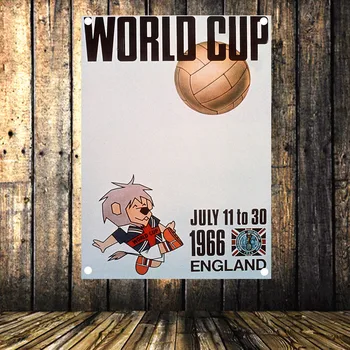 

"England World Cup 1966" Four holes Flag Banner Football Poster Boy dormitory bedroom wall decoration