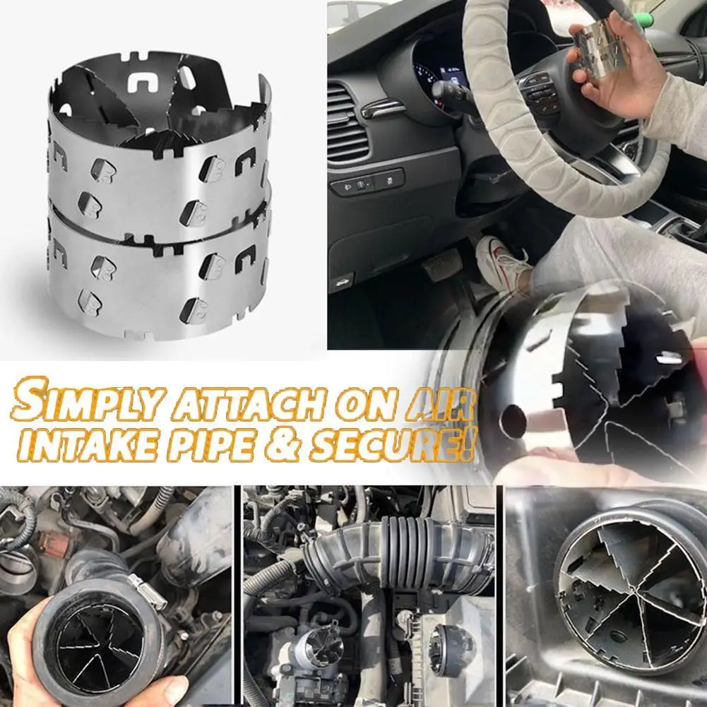 Économiseur De Carburant Turbo à Double Ventilateur Pour Voiture - Noir - Alliage D'aluminium - Installation Universelle