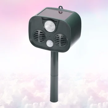 

Ultrasonic Animal Expeller Wildlife Invade Warner Supplies Solar Ultrasonic Repeller for Outdoor（Green Neutral）