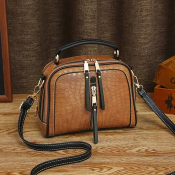 

Best selling Women's handbag Luxury Stone pattern Crossbody bag Design bag for girl Ladies PU Leather shell bag BolsasFeminina
