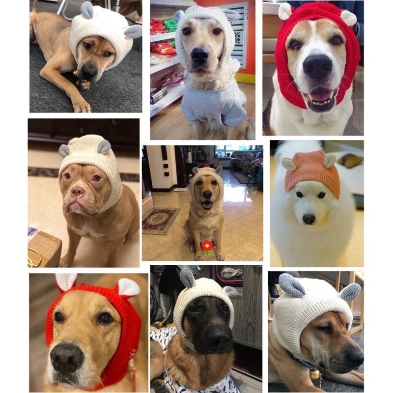 2022 New Quiet Ears Hat For Large Dogs Anxiety Grooming Ear Muffs Dog