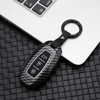 

Glossy Carbon fiber ABS silicone Key Case Cover For Hyundai i30 Ix35 KONA Encino Solaris Azera Grandeur Ig Accent Santa Fe