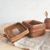 Tissue Box Eco-friendly Large Capacity Rattan Rectangular Facial Paper Holder High Toughness Space-saving Burr Free Great Boxes 4
