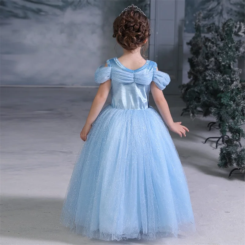 Детский костюм на Хэллоуин для девочек 4, 8, 10 лет, одежда для костюмированной вечеринки вечерние платья принцессы для девочек, платье Анны и Эльзы на день рождения