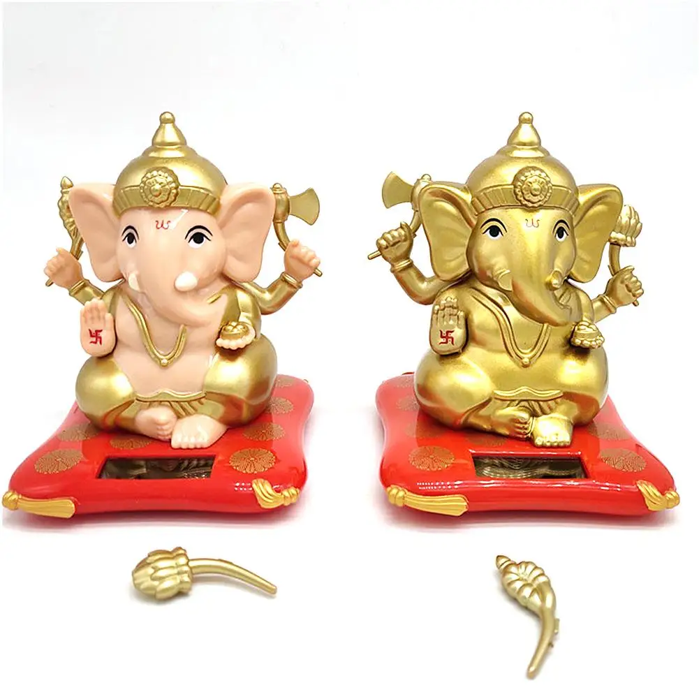 Car Solar Elephant Shaking Head Decoration Dancing Animated Cartoon Animal Swinging Doll Automobile