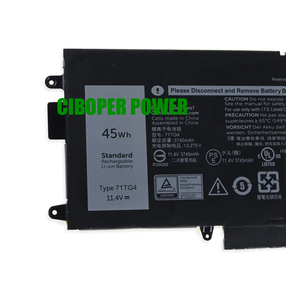 Bateria do Portátil N18gg para 12-5289 Genuine-q K5xww 7.6v 60wh 725ky Cfx97 0n18gg P29s 7389 7390 2-em-1 P29s002 71tg4 11.4v 45wh - - Imagem 3