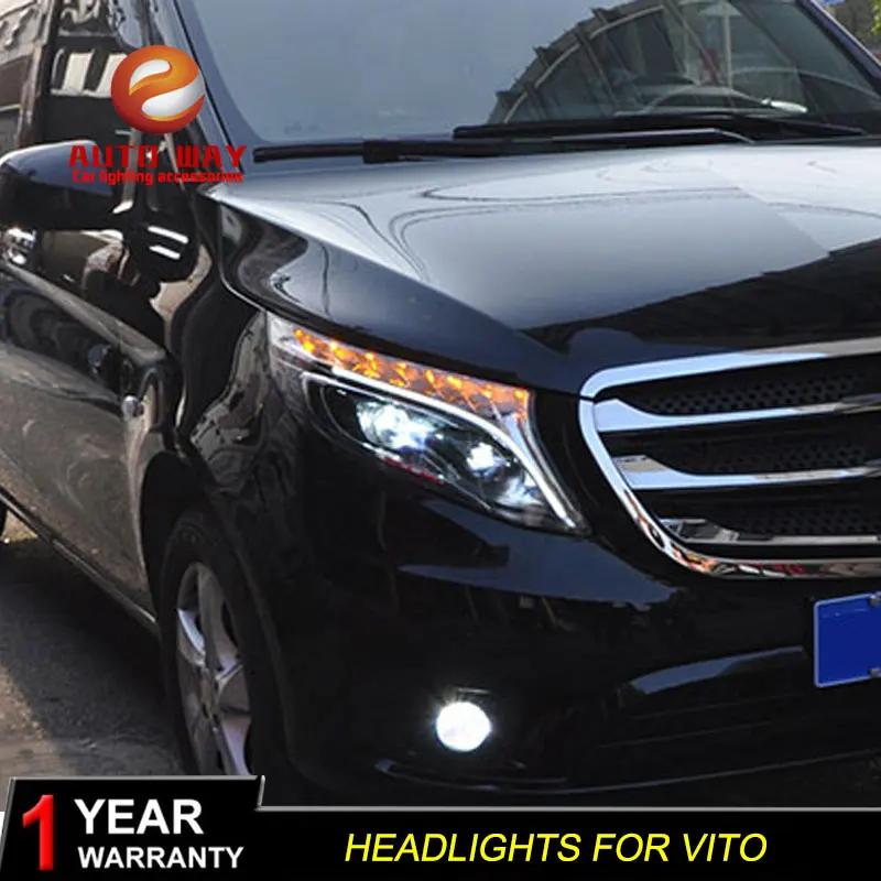 Автомобильный Стайлинг чехол для фары Benz vito 2016 2019 2017 светодиодный DRL Объектив