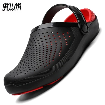 

Brand Summer Men's Sandals Croc Clogs Men's Beach Sandals Slip-on Men's Sandals Crocks Breathable Men's Water Shoes 40-47