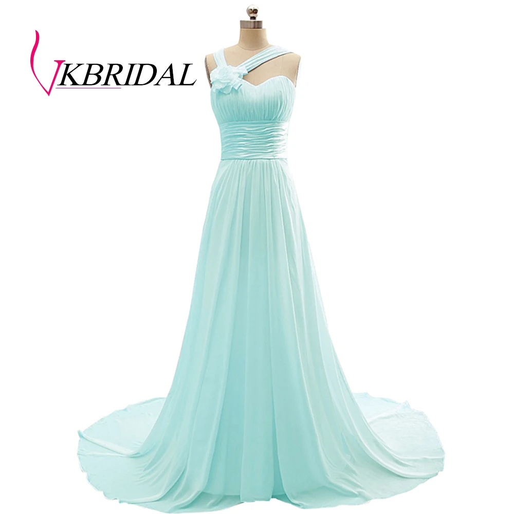 Зеленый VKBRIDAL, Пляжное свадебное платье цвета слоновой кости, шифоновое плиссированное платье ручной работы с цветами размера плюс, платья невесты на шнуровке сзади - Цвет: Зеленый