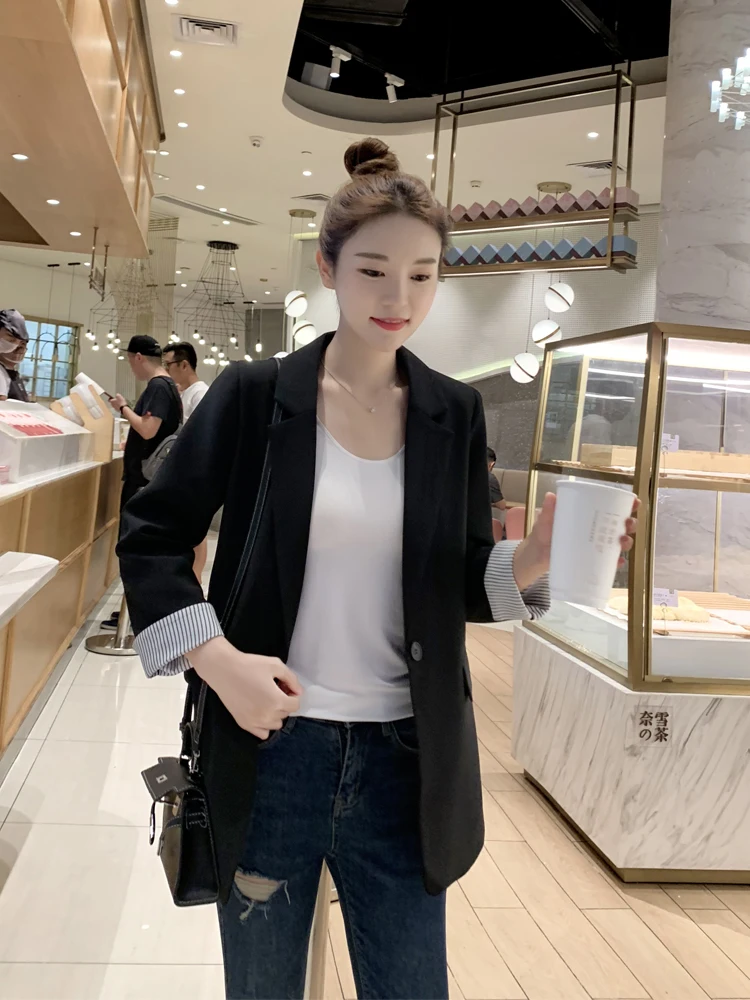 autumn new ladies explosion models Korean fashion casual Slim small suit tide