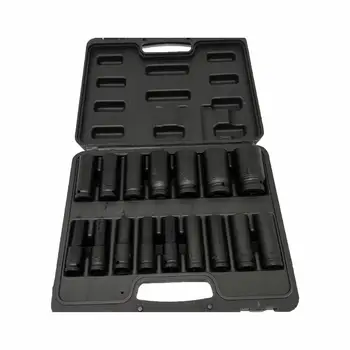 

1/2" Drive Metric Deep Impact Socket Set 16 Piece 10-32mm in Case Garage High Quality Professionals Tire tool