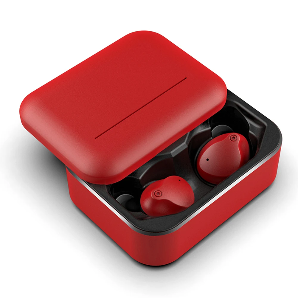 red TWS V10 Bluetooth 5,0 наушники Беспроводная гарнитура с 3200 мАч зарядная коробка шумоподавление спортивные музыкальные наушники для Android IOS - Цвет: red