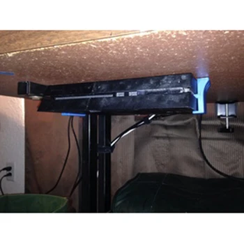 

2Pcs Undershelf Mount Under Table Rack Chip Stand Desk Bracket Holder For PS4 Console Hanging 3D Printing Save Space Free Screw