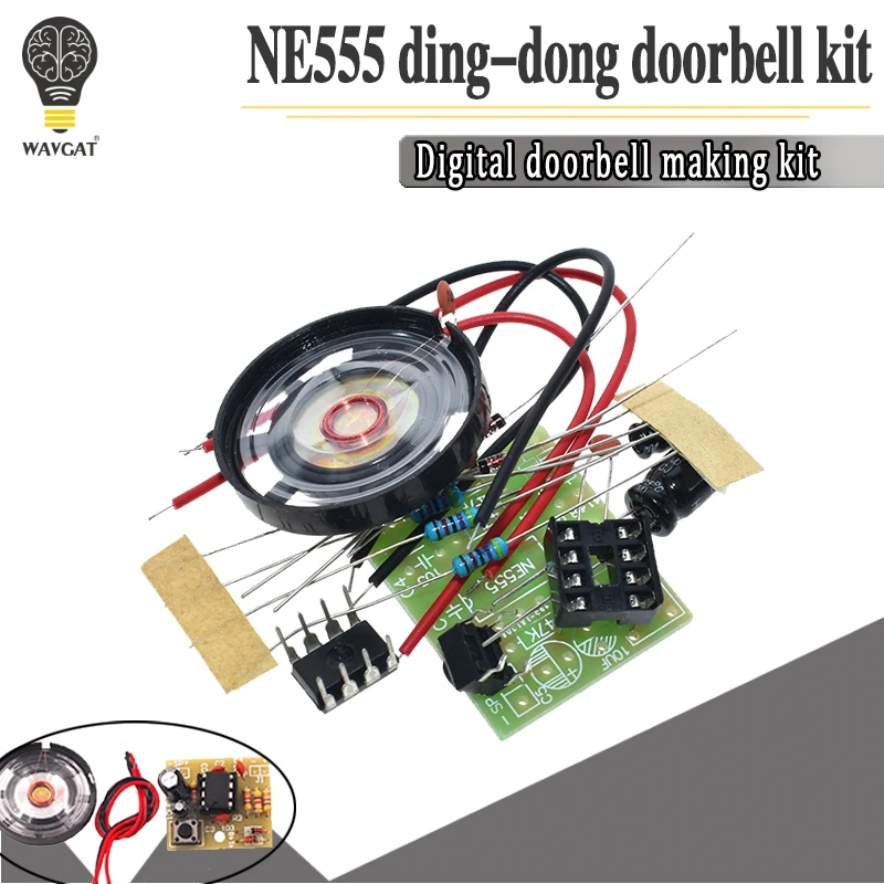 

NE555 Doorbell Suite Electronic Production Doorbell Suite DIY Kit Ding dong doorbell PCB welding laboratory