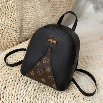 

Flower Women Small Backpack Bee Female 2020 New Style Cool Girl's Shoulder/Crossbody Bag Backpack Foreign Trade Bag Wholesale
