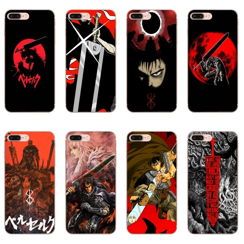 Berserk Guts Anime Cool guys For Samsung Galaxy S10 Lite S9 S8 S7 S6 edge Plus S5 S4 Note 9 8 5 4 mini Soft Cover Case | Мобильные