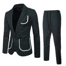 Men's Individual Thousand Birds Style, Big Body, Button Suit, Chao Men's Turn-collar Suit, Men's Suit men suit