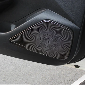 

For TOYOTA Levin Corolla Sedan 2019 2020 Car Door Gate Loudspeaker Sound Chrome Speaker Cover Trim Frame Sticker Interior
