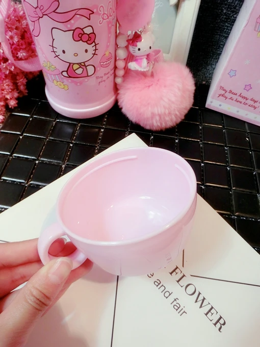 260ml Helloo Kitty Thermos Cup 304 Stainless Steel Water Bottle Pink Kitty Cat Insulated Cup Thermos Flask Hot Water Thermos