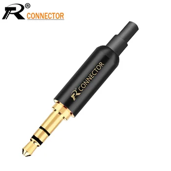 

4pcs Jack 3.5mm R Connector 3Pole Gold-plated stereo 3.5mm jack DIY Earphone Adapter with Tail plug to fix cable stable
