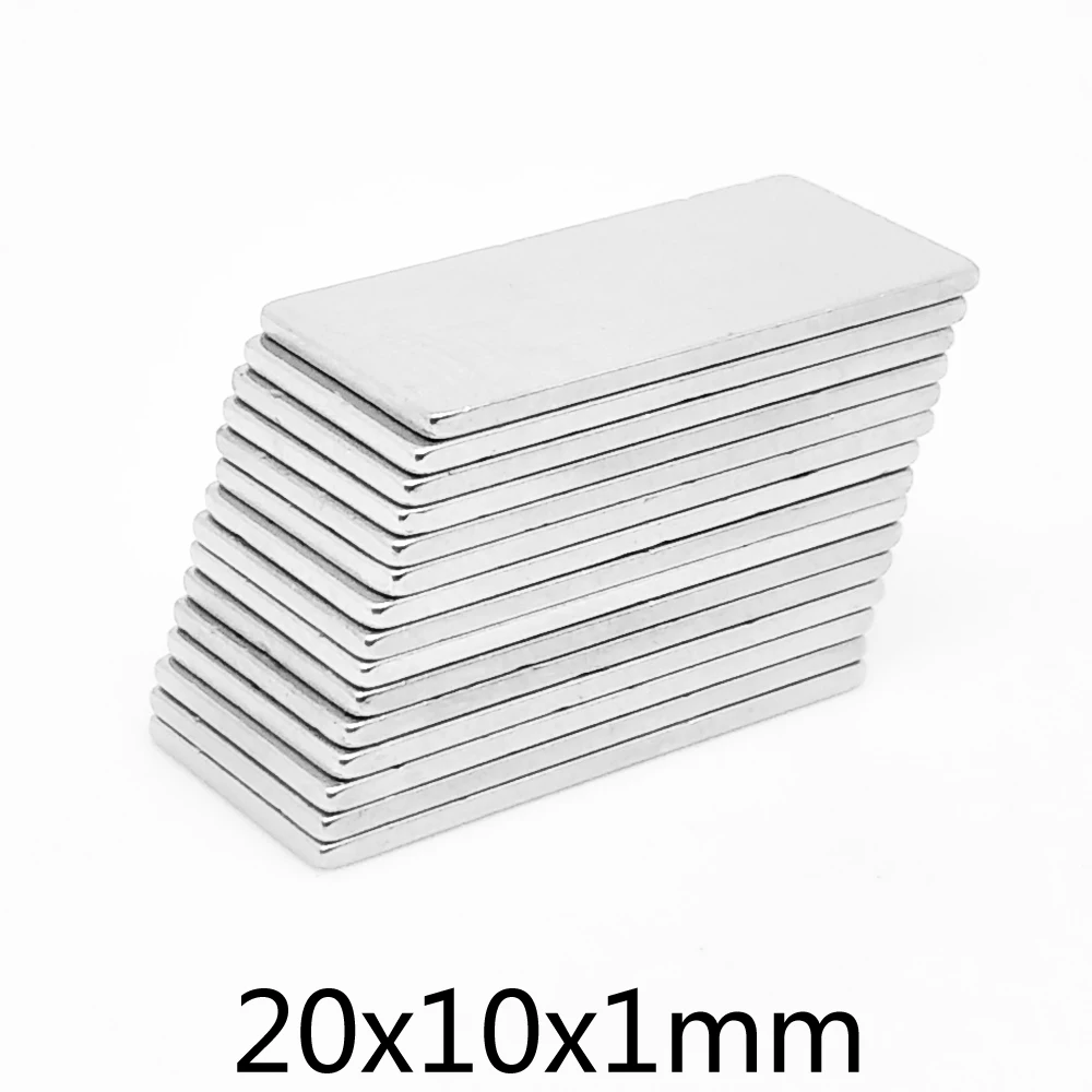 

20x10x1 Rectangular Strong Rare Earth Neodymium Magnet N35 Block Permanent Magnets 20x10x1mm 20*10*1