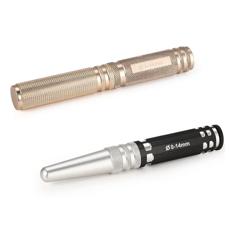 Hole Opener Expanding Puncher Shell Reamer Drill 0-14Mm Metal RC Hobby DIY Tools for RC Car Body Model,Gold 5 Hole Opener Expanding Puncher Shell Reamer Drill 0-14Mm Metal RC Hobby DIY Tools for RC Car Body Model,Gold 5