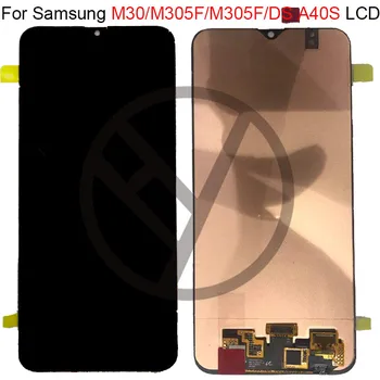 

100% Tested For samsung m30 M305f display +Touch Screen Digitizer Assembly A40S AMOLED Display For Samsung M30 m305f lcd display