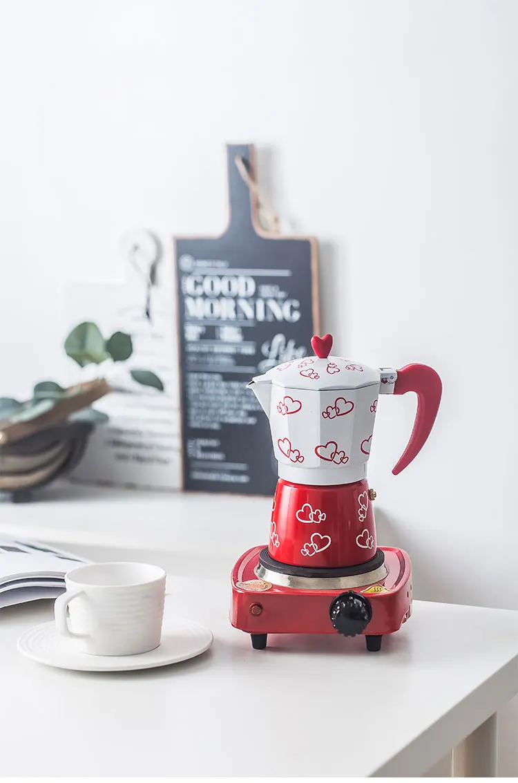 

Italian Mocha coffee pot home octagonal aluminum coffee pot espresso mocha coffee pot handmade coffee utensils Mocha pot