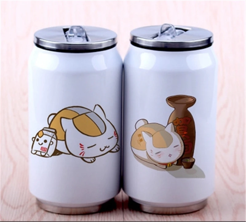 Мультфильм Natsume Yuujinchou из нержавеющей стали теплоизоляционная чашка аниме бутылочка для кошек кружка для воды украшения, рождественские подарки