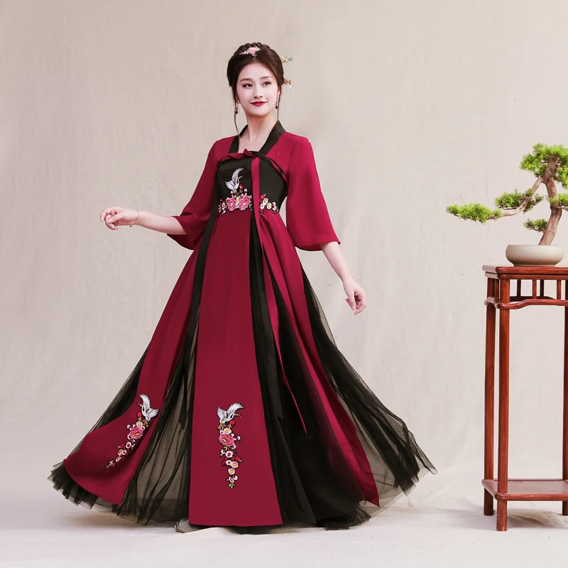 Hanfu/платье для родителей и ребенка; свадебное платье для мамы и дочки; семейный образ в китайском стиле; платье древней династии Тан; Семейные комплекты