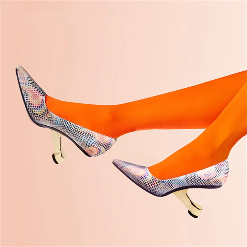 

Jady Rose 2020 New Pointed Toe Women Pumps Colorful Wedding Dress Shoes 8CM Strange Heel Stiletto Sexy High Heels