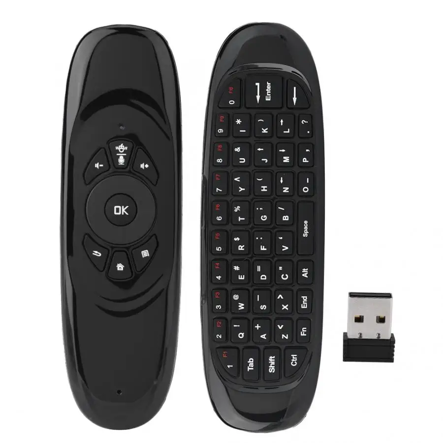 

2 in 1 Mini Wireless Fly Air 46-key Mouse Keyboard + 2.4G Rechargeble Mini Smart Remote Control for Smart Android TV Box PC